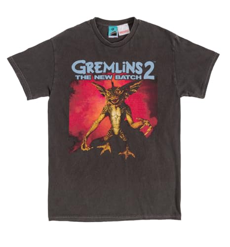 Image of TruffleShuffle Gremlins 2 The New Batch Stripe Vintage Wash Charcoal T Shirt