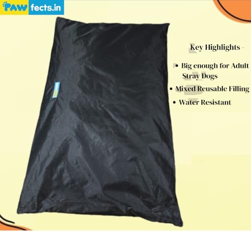 Image of Washable Dog Bed for Large & Medium Dogs | Soft Polyester Pet Bed Cushion with Anti-Slip Bottom | Comfortable & Durable Pet Mattress for Indoor & Outdoor Use (85 x 55 cm)