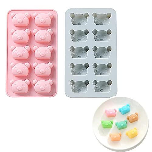 Forme Petit Ours Chocolats Moule à PâTisserie En Silicone AntiadhéSif Moule Cuisson En 2 Pièces Silicone 3D Moules à Bonbons MatéRiau Silicone Comestible Professionnel DéMouler Pour Fondant Chocolat Cover