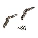 dophee 10Pcs Antique Brass Decorative Pull Handle for Mini Jewelry Box Drawer Cabinet Chest Decoration Arch Shape 1.77