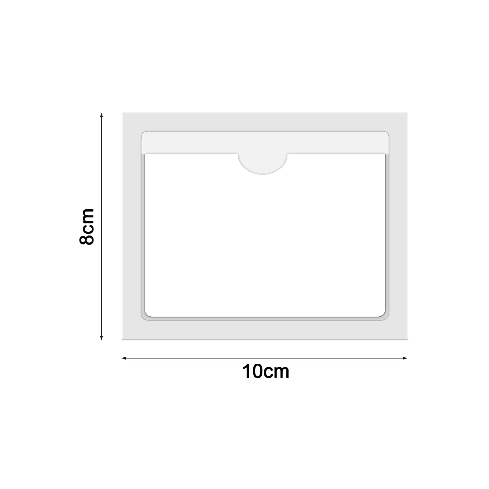 120 Pièces Pochettes Adhésive Transparente, Pochettes Autocollantes Pour Cartes De Visite, Étuis Pour Vignettes Pochettes Pour Permis De Stationnement, Carte De Visite, Permis De Con(Size:10 * 8CM