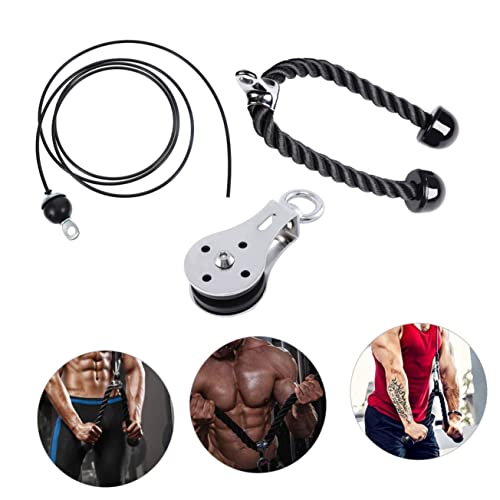 Garneck 1 Conjunto Kit De Treino De Corda De Arame De Polia Kit De Levantamento Polia De Exercício P