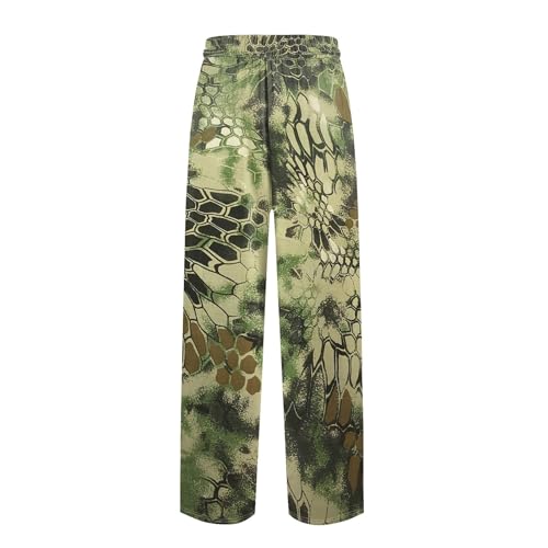 DuDubaby Baggy Sweatpants Men Men's Casual Beach Pants with Camo Print Drawstring Waist Loose Fit for Summer Vacation4