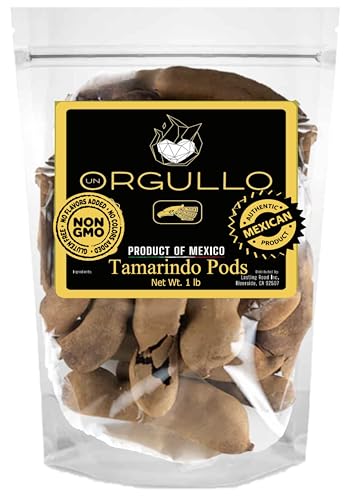 Un Orgullo Whole Tamarindo Pods | Protein & Fiber Rich Dried Tamarind | (1 Pound (Pack of 1))