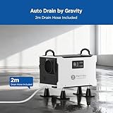 Moiswell 75L Commercial Dehumidifier with Drain Hose for Crawl Spaces, Basements, Industry Water Damage Unit, Large Capacity, Compact, Portable, Auto Defrost, Memory Starting - Image 4