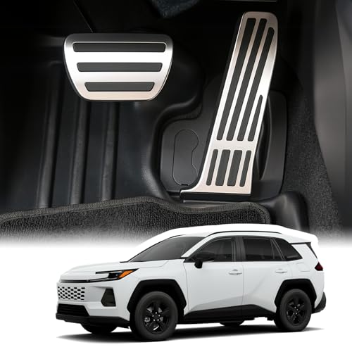 Arcoche for Toyota RAV4 2026 Auto Aluminum Pedal Covers Accessories, Non-Slip Performance Foot Pedal...