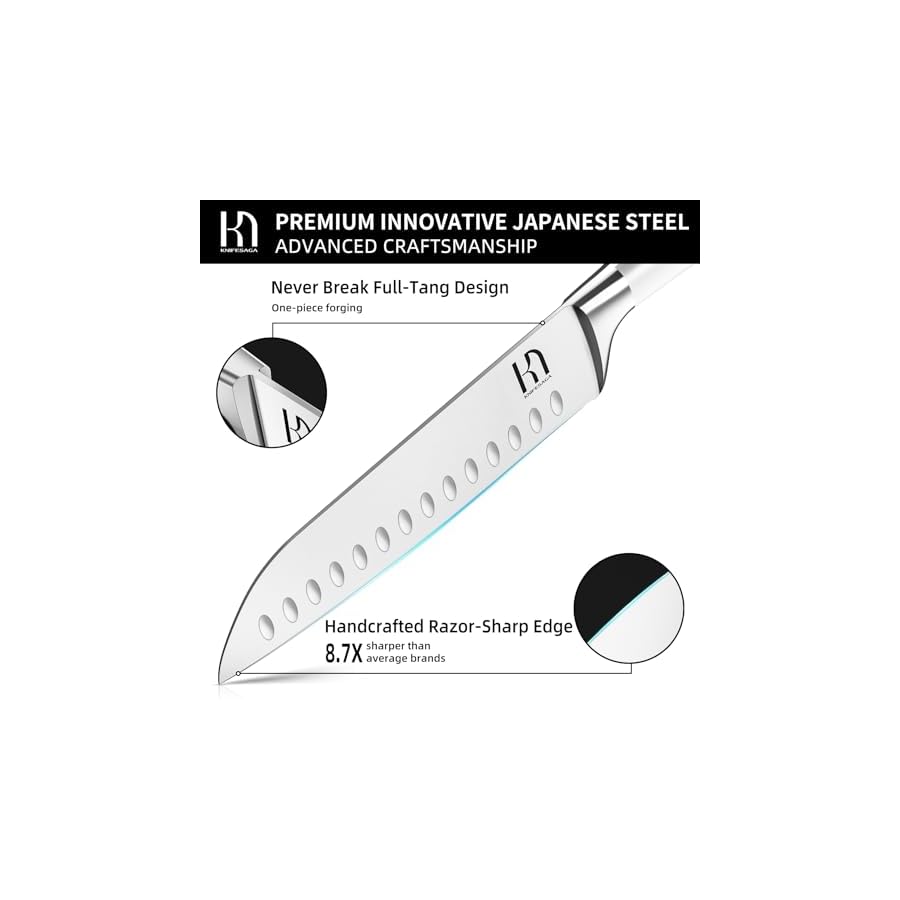 Santoku-Knife-7-Inch-Japanese-Professional-Chef-knife-High-Carbon-Stainless-Steel-Razor-Sharp-Chefs-Kitchen-Knife-Vegetable-Chopping-Knife-for-Cooking-With-Full-tang-Handle-White KnifeSaga Santoku Knife 7 Inch, Japanese Professional Chef knife High Carbon Stainless Steel, Razor Sharp Chefs Kitchen Knife, Vegetable Chopping Knife for Cooking With Full-tang Handle, White