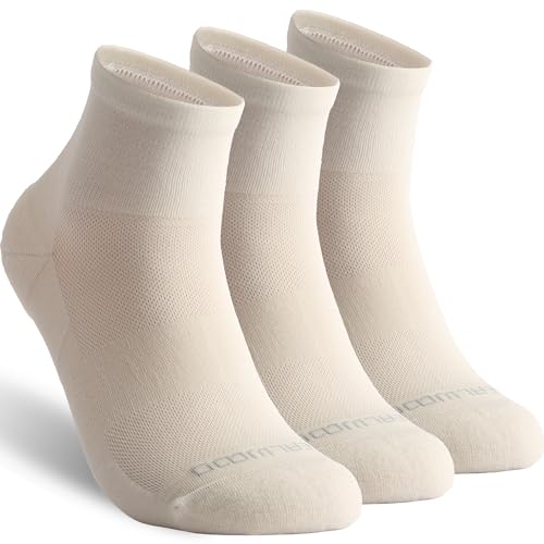 Image of ZEAL WOOD 3 Pairs Mens Womens Merino Wool Ankle Athletic Socks Low Cut Running Golf Tennis Hiking Socks Quarter
