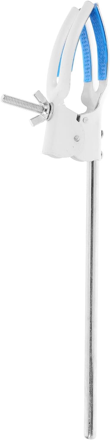 KOMBIUDA Adjustable 4-prong Laboratory Test Tube Clamp and Flask Holder, Metal Universal Lab Clamp for Flask, Condenser, and Reagent Bottles, Professional Scientific Experiment Equipment