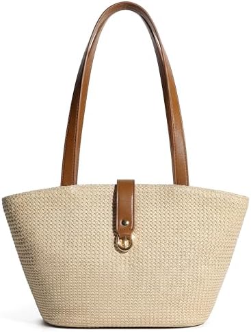 CHUNLI Straw Tote Bag for Women, Woven Raffia Straw Purse,...