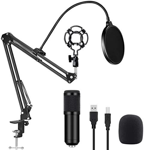 Microphone USB PC à condensateur avec bras articulé pour streaming - 5