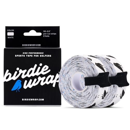 BirdieWrap Golf Sports Tape Wrap 4-Way Stretch Athletic Tape for Hands and Fingers Waterproof Pre-Cut 110 Golf Finger Tape Strips Blisters Nicks Protection Sports Finger Tape