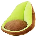 WUYU Cartoon Fruit Seat Cushion with Backrest Non Slip Chair Cushion Semi-Enclosed Plush Chair Pads for Office Home Sofa (Kiwi)