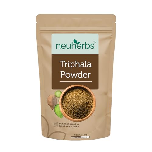 Image of Neuherbs Organic Triphala Powder 100g | Ayurvedic Triphala Churna for Digestion, Gut & Intestinal Wellness | Supports Acidity, Gas Relief, Detox & Immunity | Certified Organic Herbal Supplement