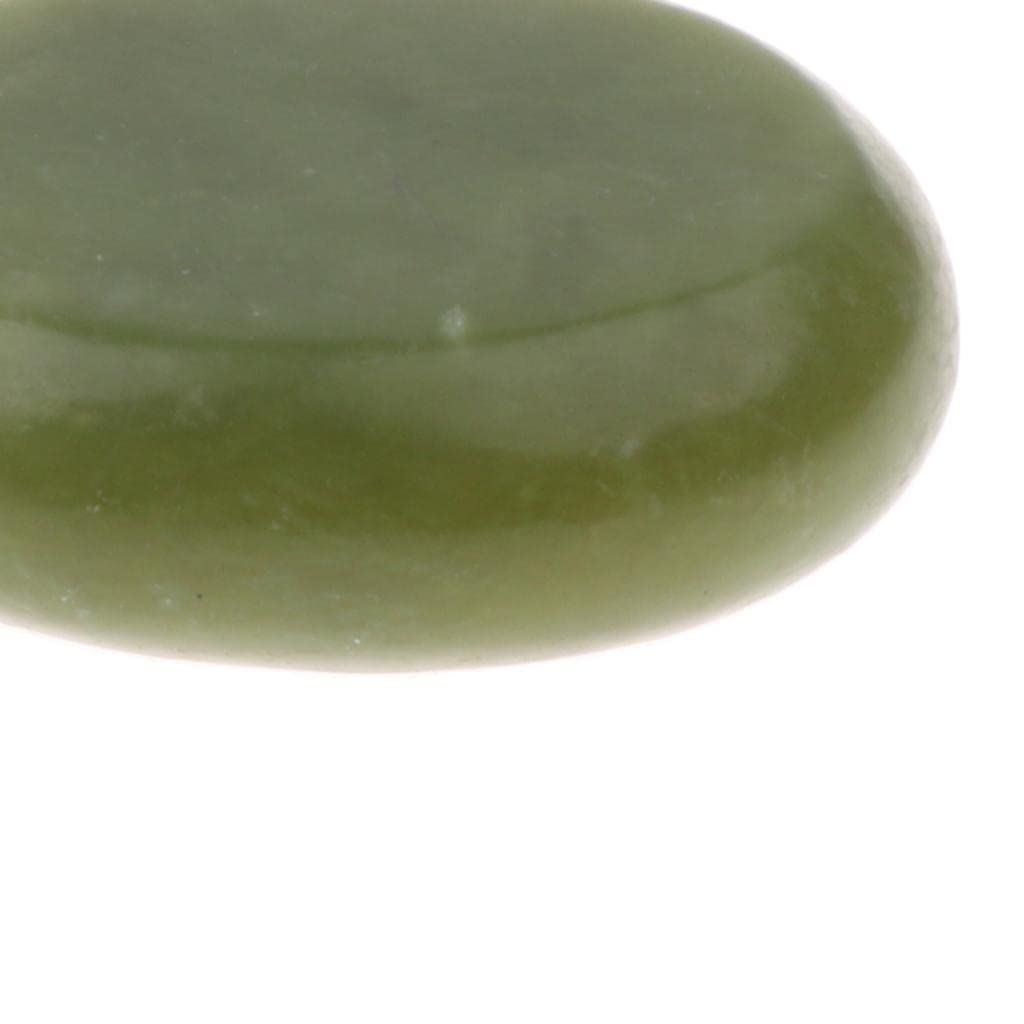 Lot de 6 Pierres de Massage Chaudes En Jade Naturel, Idéales pour Le Visage et Le Corps (5 X 6 Cm).