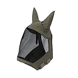 Diese Maske schützt effektiv und sitzt komfortabel. Das superelastische Material passt sich angenehm jedem Pferdekopf an und nimmt wenig Hitze auf. Das schwarze Netz dunkelt zusätzlich ab und blendet die Pferdeaugen nicht wie bei hellen Netzen. Die Masken