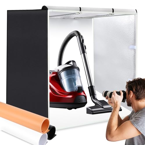 Light Box Photography, PULUZ 31'' Portable Photo Studio Light Box with 156 LED Lights ＆3 Color Backdrops Professional Photography Lighting Tent Kit for Big Product Photography Lightbox