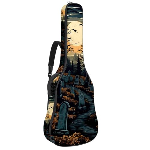 Sac guitare acoustique Halloween imperméable 109cm à double bretelle