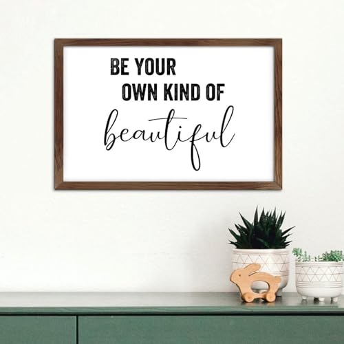 Cadre bois Be Your Own décoration murale maison citations positives 20x30 cm