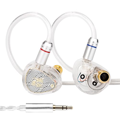 Kinboofi WAN'ER S.G II �C���C���[���j�^�[ HiFi�i�� �L���C���z�� 10mm �_�C�i�~�b�N�h���C�o�[ PET �_�C���t���� �Q�[�~���O�C���z�� �m�C�Y�A�C�\���[�V���� IEM �w�b�h�t�H�� ���E�\��2�s���P�[�u���t�� (3.5m