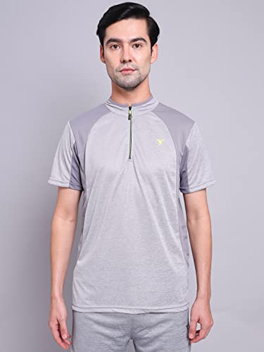 Image of TECHNOSPORT Men's Polyester Slim Fit T-Shirt