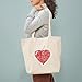 CafePress Love Bomb Dist Tote Bag Reusable Natural Beige Canvas Shopping Bag
