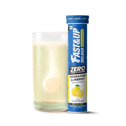 Image of Fast&Up Reload Zero - Zero Sugar Instant Energy & Hydration Drink - Lime Lemon Flavour - 25 Effervescenet Tablets