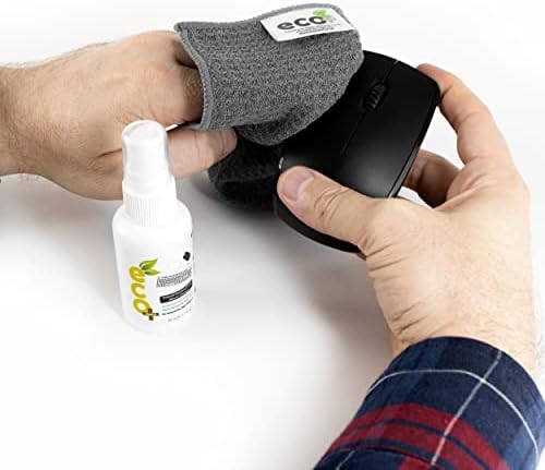 Ecomoist Natural Keyboard and Mouse Cleaner. 100Ml Comes with Microfiber Towel. Best for Keyboards, Mouse, Pads, joysticks, Game Consoles...