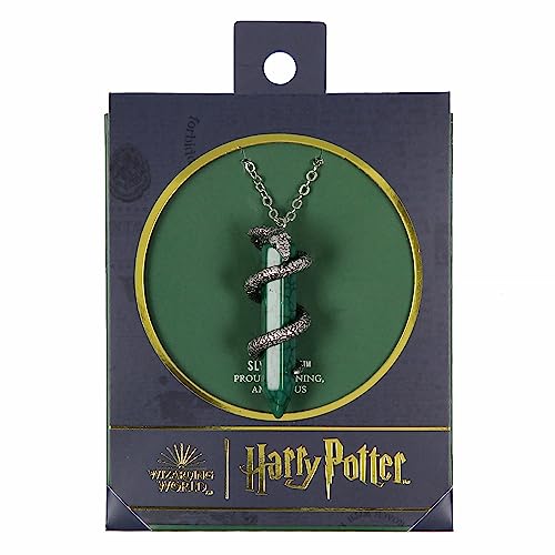 Harry Potter Slytherin Snake House Animal Gem Stone Pendant Necklace3