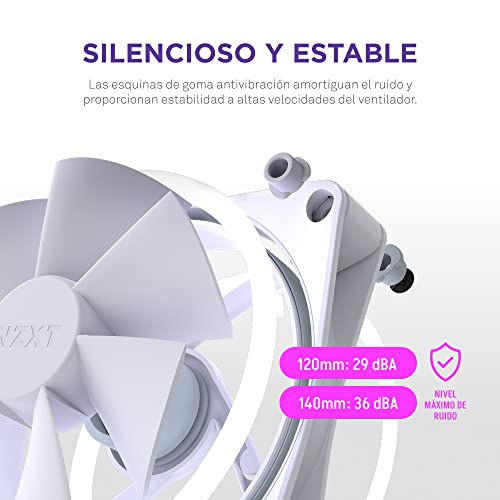 Miniatura 7 de NZXT F140 RGB Duo - Ventilador PC RGB Doble Cara 140mm - Blanco