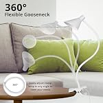 Desk Lamp 3 Color 10 Brightness Reading Light for Night Reading | Small Cute Clip on Light Flexible Neck Light Reading Light for Books in Bed, Bedside, Painting, Craft