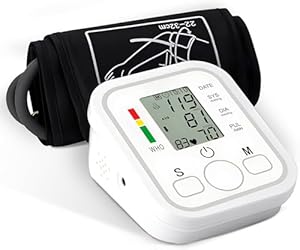 Blood Pressure Monitors, Upper Arm Large Cuff Blood Pressure Machine for Home Use, Universal Comfort Wide BP Cuff (22-32 cm), Basic Automatic Upper Arm Blood Pressure Monitor, Heart Rate Machines