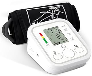 Misuratore di Pressione da Braccio, Misuratore di pressione Arteriosa con Bracciale (22-32cm) Digitale, Apparecchio Automatico per Misurare la Pressione Sanguigna a Casa, facile da usare e preciso