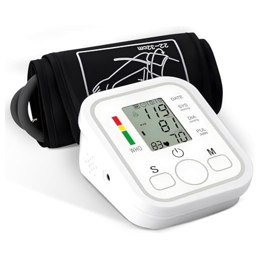 Tensiómetro de Brazo, automático Digital Monitor de presiónarterial para uso doméstico con ajuste del manguito 22-32cm, Detector electrónico defrecuencia cardiaca para Adultos Mayores y Familias