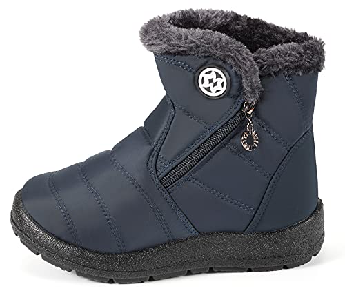 Boys' Snow Boots Winter Boots Ankle Boots Kids Boots Warm Fur Anti-Slip,Blue C,1 Us Big Kid/Label Size 33 #TOP1