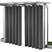 Vipro Group Outdoor Vorhang Wetterfest 155x200 cm Outdoor Vorhänge Gardinen - Blickdichter Vorhang terasse, Sonnenschutz Vorhang Gardinen - Vorhänge für den außenbereich Metallösen (Dunkelgrau)