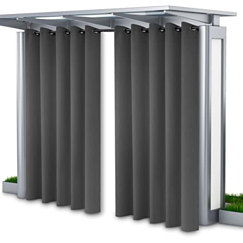 VIPRO GROUP Outdoor Vorhang Wetterfest 155x200 cm Gardinen - Blickdichter...