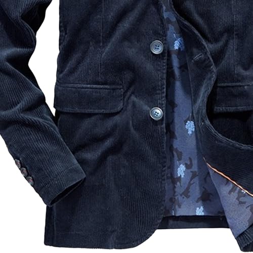 Men's Loose Corduroy Blazers Plus Size Vintage Suit Jacket Casual Work Wear Sport Coat3