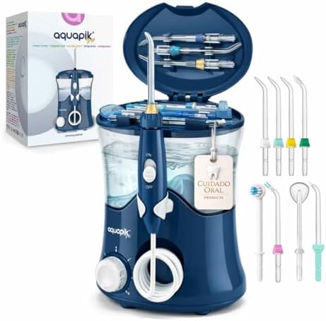 Irrigador dental Aquapik PRO sobremesa 10 niveles de presión, Rot...