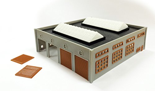 Outland Models Train Railway 4-Stall Locomotive Shed/Engine House Z Scale