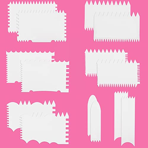 Craftshou Multifunction Acrylic Pouring Swipe Tools,14 Pcs Paint Scrapers Plastic Paint Swipe Accessories For Acrylic Painting Technique #TOP2