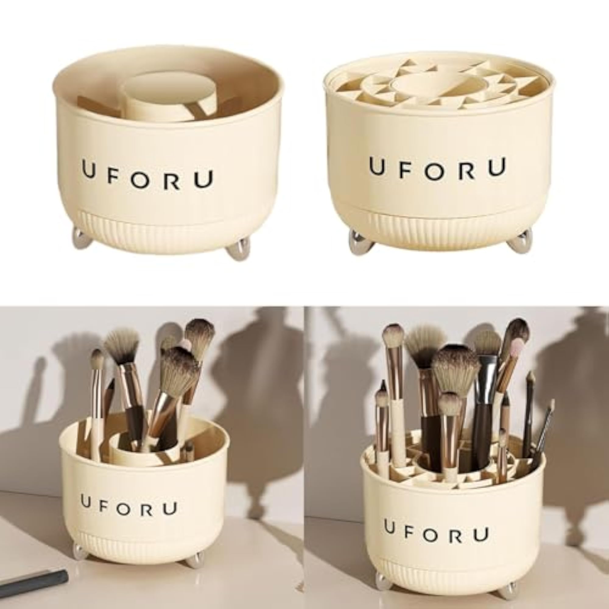 Makeup Brush Holder for Desktop with 5 Grids
