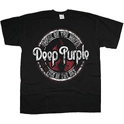 Deep Purple Smoke on The Water Design Rock Officiel T-Shirt Hommes Unisexe - Les Beatles, Paul McCartney, John Lennon, RIngo Starr, George Harrison
