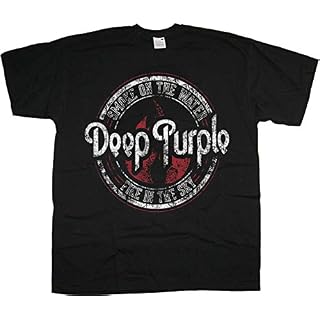 Deep Purple Smoke on The Water Design Rock Officiel T-Shirt Hommes Unisexe - Les Beatles, Paul McCartney, John Lennon, RIngo Starr, George Harrison