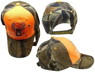Hunter Hunting Size Matters Buck Deer Orange Camo Embroidered Cap CAP893 Hat