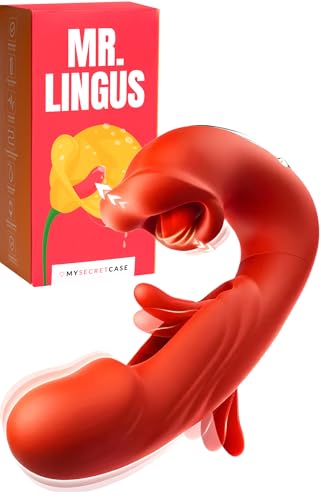 MySecretCase 3 in 1 Vibratore Punto G Lingua Vibrante Clitoride Vibratoreper Donna 7 Modalità di Vibrazione Lingua e 5 della Bocca Vibratore Clitoride Masturbatore Donne Sexytoysys Donna