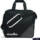 Athletico Essential Bowling Bag & Seesaw Polisher Bundle - Single Ball Bowling Tote Bag with Padded Bowling Ball Holder