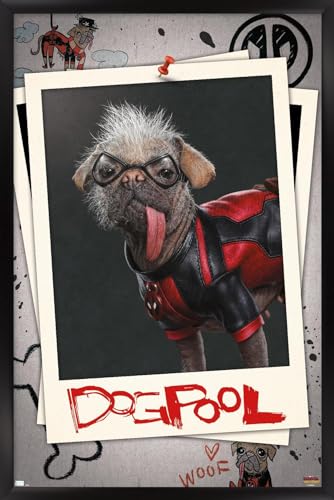 Trends International Marvel Deadpool & Wolverine - Dogpool Wall Poster, 22.4L x 14.7W, Black Framed Version