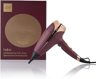 ghd Helios Burdeos - Secador de Pelo Profesional, Ligero, Secado Rápido, Máximo Control del Peinado - Para Todo Tipo de Cabello - (Enchufe Europeo)