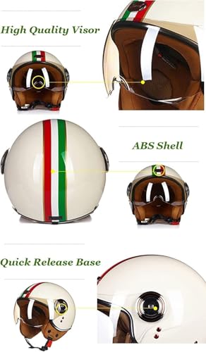 Casque rétro chopper cruiser vintage avec taille ajustable M - 5